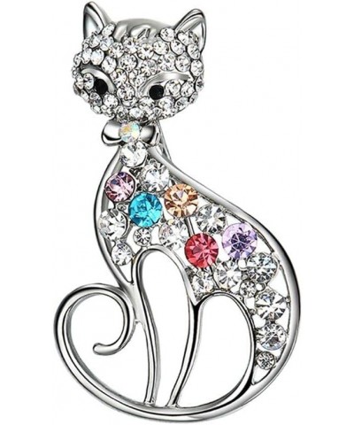 Women's Shiny Rhinestone Cat Brooch Pin Scarf Dress Accessory Jewelry Very Clever and attractive $4.41 Brooches & Pins