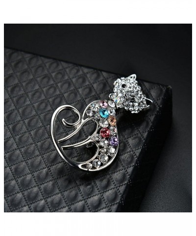 Women's Shiny Rhinestone Cat Brooch Pin Scarf Dress Accessory Jewelry Very Clever and attractive $4.41 Brooches & Pins