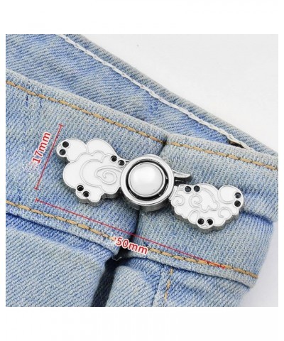 Fashion Pearl Brooch,Sweater Shawl Clip,Jean Buttons Pins,Pant Waist Tightener,Waist Detachable Jean Buttons Pins(D) D $3.59 ...