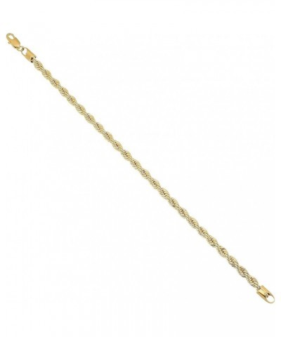 2mm-6mm 14k Yellow Gold Plated Twisted Rope Chain Necklace or Bracelet 8.0 Inches 4mm Bracelet $22.26 Necklaces