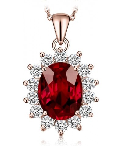 Princess Diana Kate Middleton Natural Amethyst Citrine Garnet Peridot Topaz Created Ruby Sapphire Simulated Emerald Pendant N...