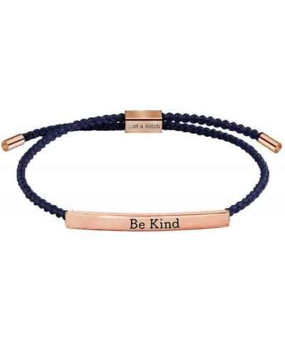 Be Kind of a Bi*ch Tube Bracelet,Adjustable Braided Rope Handmade Engraved Inspirational Bracelet,Sisters Bestie Tube Bracele...