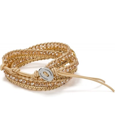 3 (Triple) Wrap Bead Bracelet for Women Collection Gold Circle $10.12 Bracelets