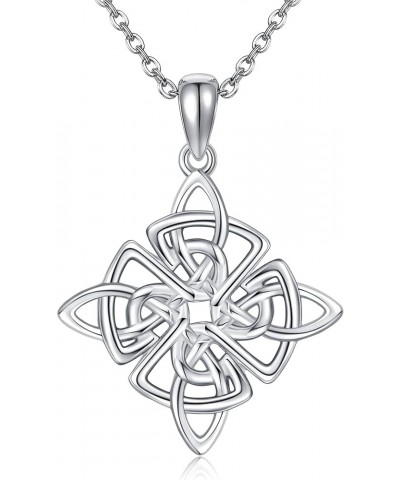 Celtic Knot/Witches Knot/Heart CZ Necklaces for Women Girls Sterling Silver Irish Witch Jewelry Irish Celtic Knot Pendant Nec...