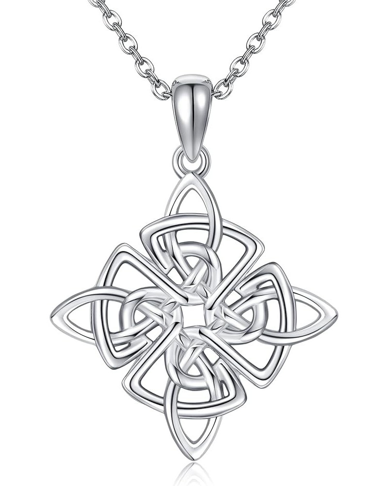 Celtic Knot/Witches Knot/Heart CZ Necklaces for Women Girls Sterling Silver Irish Witch Jewelry Irish Celtic Knot Pendant Nec...