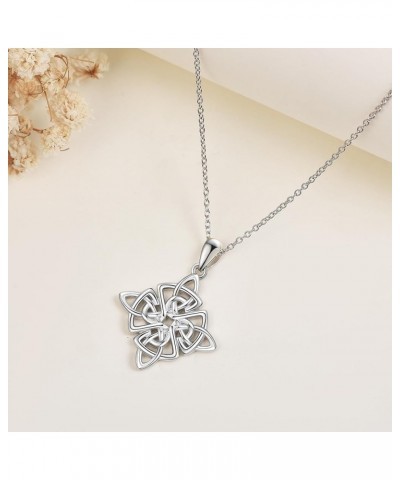 Celtic Knot/Witches Knot/Heart CZ Necklaces for Women Girls Sterling Silver Irish Witch Jewelry Irish Celtic Knot Pendant Nec...