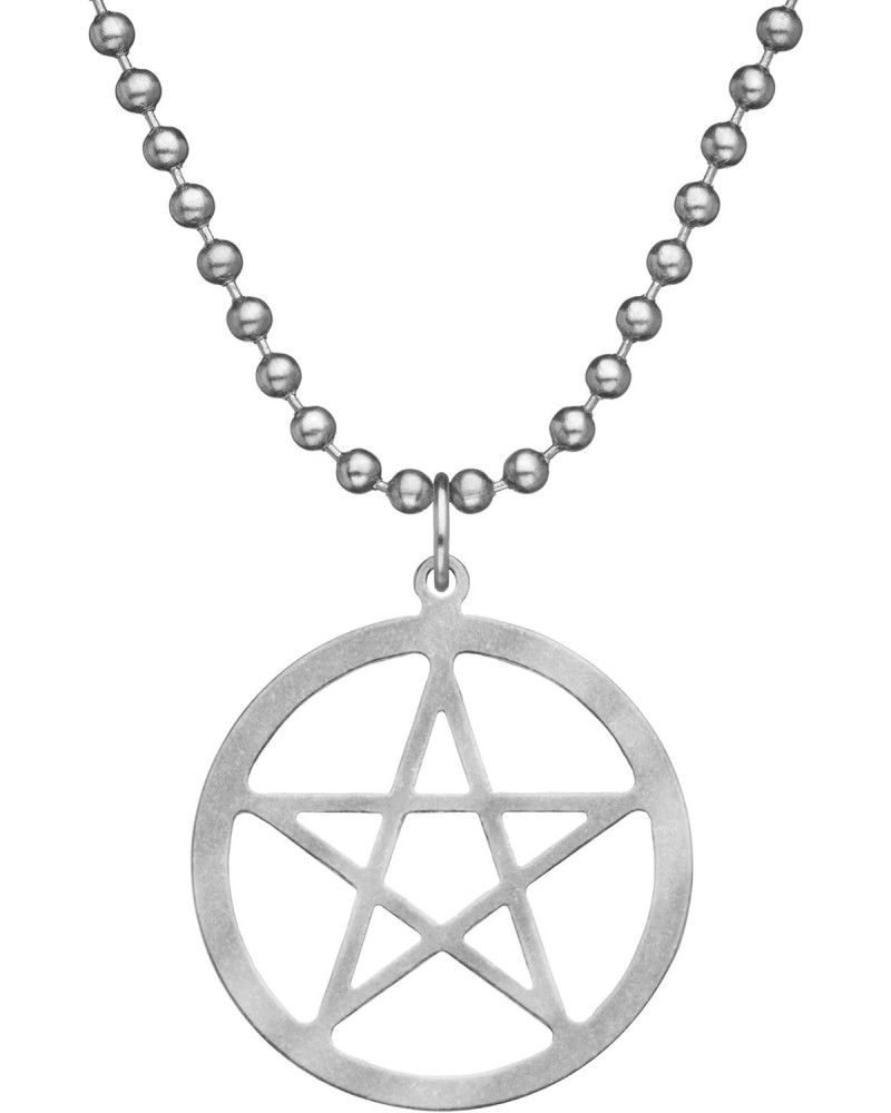 GI JEWELRY® Pentacle for Men and Women with Stainless Steel Beaded Dog Tag Chain and Pendant - Genuine U.S. Military Issue $1...