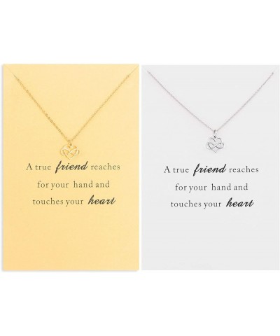 Best Friend Cross Arrow Infinity Love Necklace 16K Gold Plated Infinity Heart 2PCS(gold+silver) $8.39 Necklaces