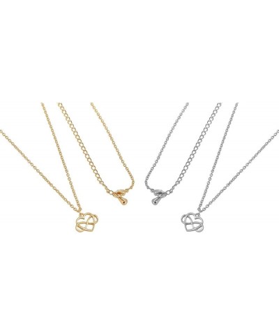 Best Friend Cross Arrow Infinity Love Necklace 16K Gold Plated Infinity Heart 2PCS(gold+silver) $8.39 Necklaces