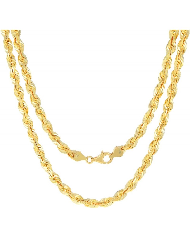 10k Yellow Gold 6mm Rope Chain Diamond Cut Necklace, Mens Womens Jewelry 16" 18" 20" 22" 24" 26" 28" 30 20 $284.44 Necklaces