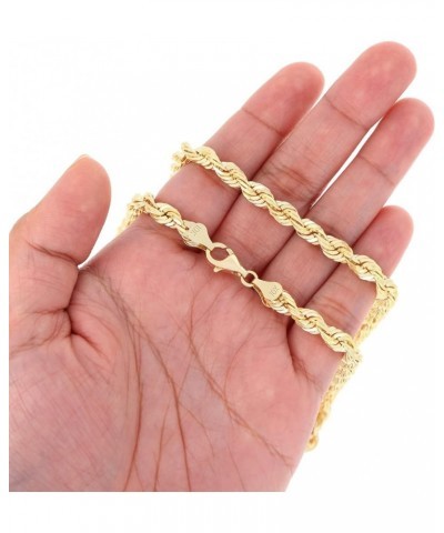 10k Yellow Gold 6mm Rope Chain Diamond Cut Necklace, Mens Womens Jewelry 16" 18" 20" 22" 24" 26" 28" 30 20 $284.44 Necklaces