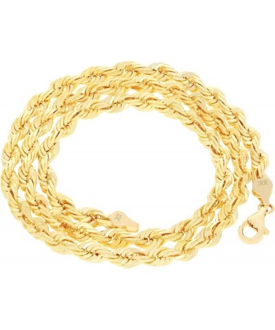 10k Yellow Gold 6mm Rope Chain Diamond Cut Necklace, Mens Womens Jewelry 16" 18" 20" 22" 24" 26" 28" 30 20 $284.44 Necklaces