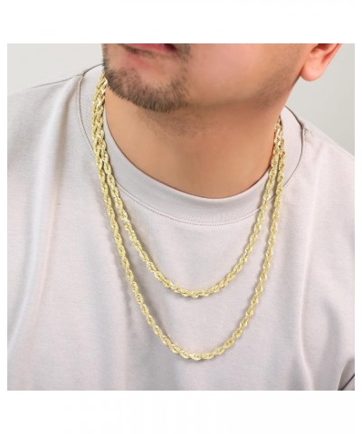 10k Yellow Gold 6mm Rope Chain Diamond Cut Necklace, Mens Womens Jewelry 16" 18" 20" 22" 24" 26" 28" 30 20 $284.44 Necklaces