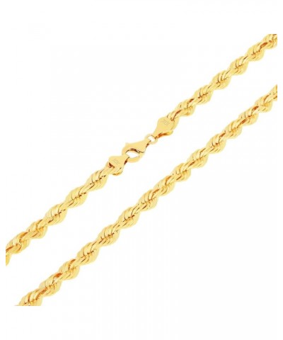 10k Yellow Gold 6mm Rope Chain Diamond Cut Necklace, Mens Womens Jewelry 16" 18" 20" 22" 24" 26" 28" 30 20 $284.44 Necklaces