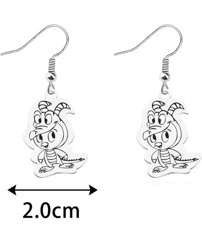 Figmeent Purple Dragon Earrings Dragon Fans Gift Orange Bird Gift Orange Bird Earring purple dragon and brid earring $9.66 Ea...