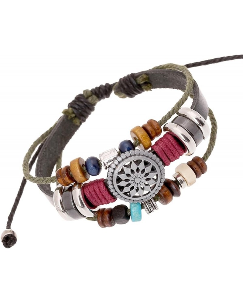 Boho Bracelets Bracelets for Women Trendy Leather Bracelet Multi-Layer Beaded Bracelet Leather Cuff Bracelet Braided Bracelet...