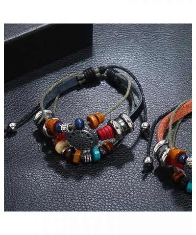 Boho Bracelets Bracelets for Women Trendy Leather Bracelet Multi-Layer Beaded Bracelet Leather Cuff Bracelet Braided Bracelet...