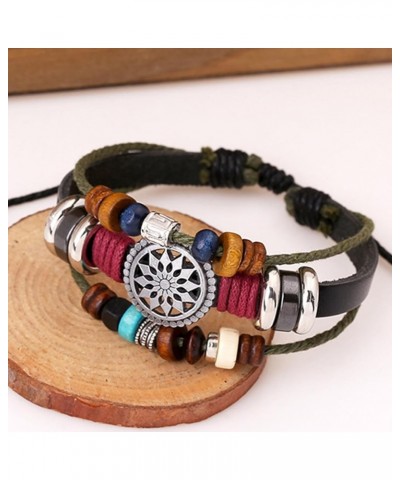 Boho Bracelets Bracelets for Women Trendy Leather Bracelet Multi-Layer Beaded Bracelet Leather Cuff Bracelet Braided Bracelet...