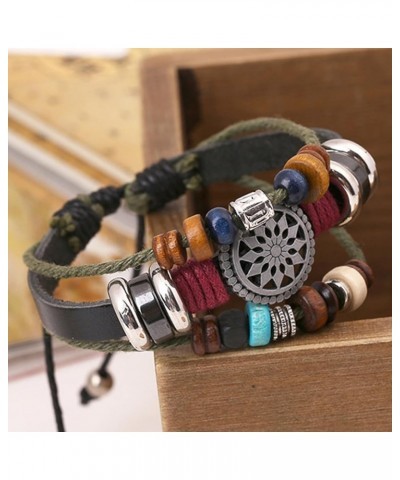 Boho Bracelets Bracelets for Women Trendy Leather Bracelet Multi-Layer Beaded Bracelet Leather Cuff Bracelet Braided Bracelet...