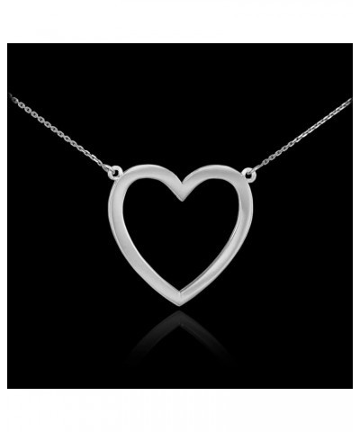 925 Sterling Silver Delicate Open Heart Necklace 20.0 Inches $14.69 Necklaces