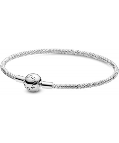 Moments Mesh Bracelet - Sterling Silver Charm Bracelet for Women - Compatible Moments Charms - Features Sterling Silver - Gif...