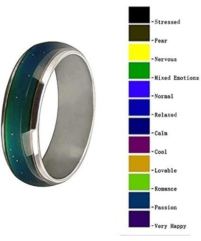 6mm Color Changing Ring Mood Emotion Temperature Index Copper Color Change Ring for Women Men 1pc Size 5 $6.71 Rings