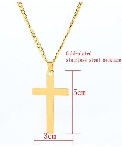 Cross Pedant Necklace For Men & Women Stainless Steel Religious Gift Jewelry Chain Size 24" in and Pedant Size 2" *1.2" in Go...