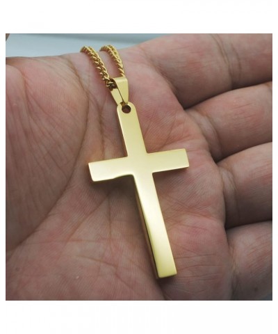 Cross Pedant Necklace For Men & Women Stainless Steel Religious Gift Jewelry Chain Size 24" in and Pedant Size 2" *1.2" in Go...