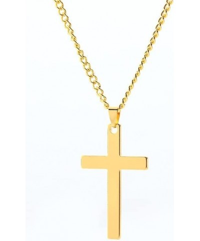 Cross Pedant Necklace For Men & Women Stainless Steel Religious Gift Jewelry Chain Size 24" in and Pedant Size 2" *1.2" in Go...