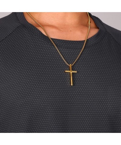 Cross Pedant Necklace For Men & Women Stainless Steel Religious Gift Jewelry Chain Size 24" in and Pedant Size 2" *1.2" in Go...