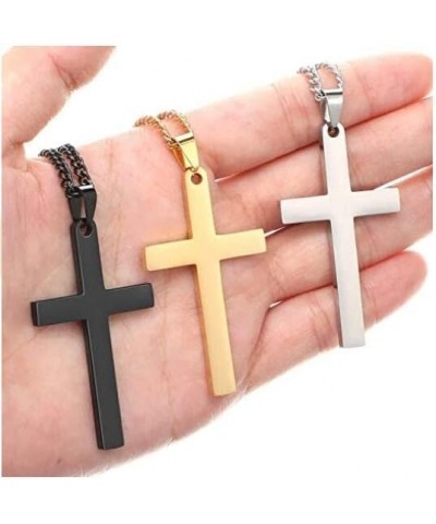 Cross Pedant Necklace For Men & Women Stainless Steel Religious Gift Jewelry Chain Size 24" in and Pedant Size 2" *1.2" in Go...