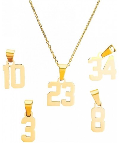 Mini Number Pendant Necklace Gold - Jersey Number Pendant Charm with Chain 8 $16.80 Necklaces