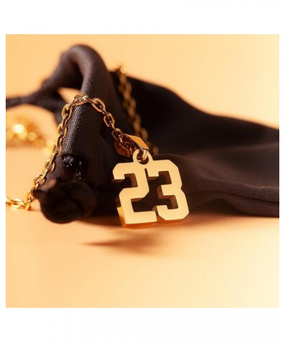 Mini Number Pendant Necklace Gold - Jersey Number Pendant Charm with Chain 8 $16.80 Necklaces