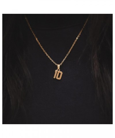 Mini Number Pendant Necklace Gold - Jersey Number Pendant Charm with Chain 8 $16.80 Necklaces