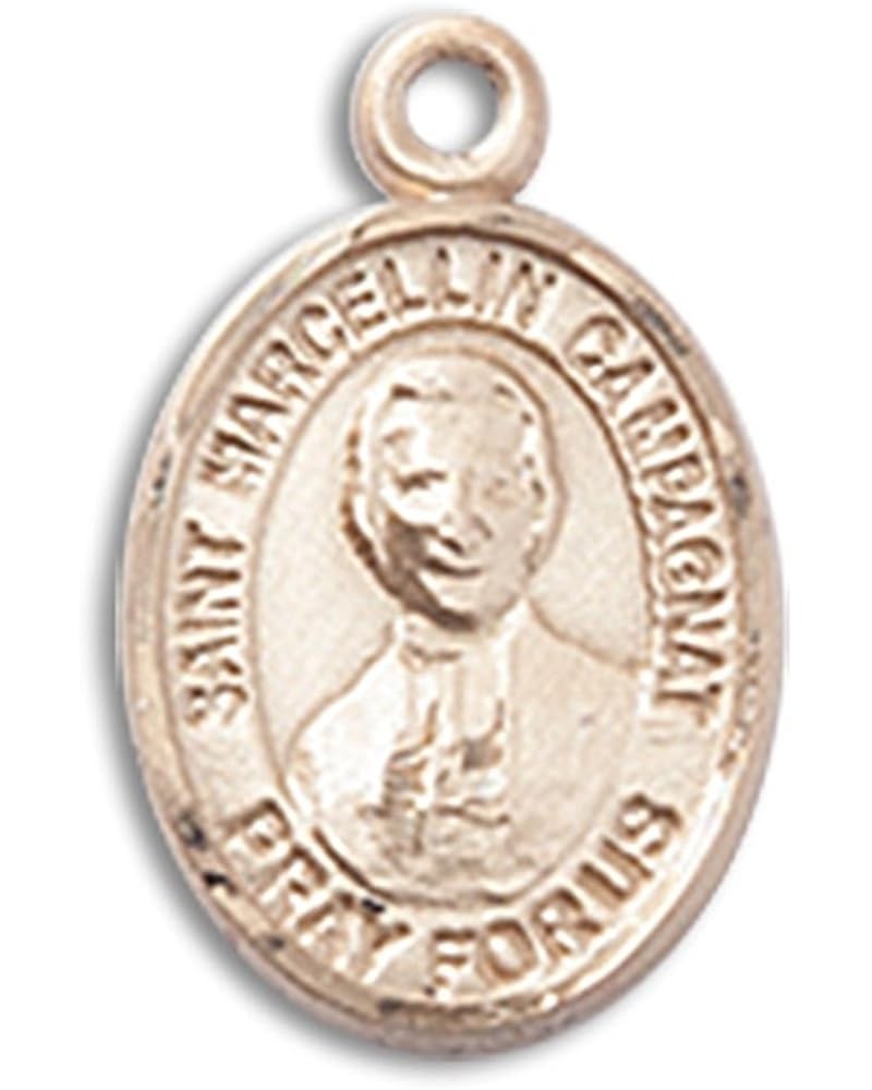 14 Karat Gold Catholic Patron Saint Medal Petite Charm Pendant, 1/2 Inch Saint Marcellin Champagnat $100.58 Pendants