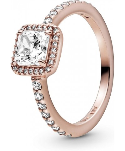 Square Sparkle Halo Ring, With Gift Box 7 With Gift Box Rose $38.92 Rings