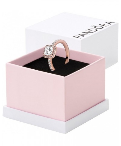 Square Sparkle Halo Ring, With Gift Box 7 With Gift Box Rose $38.92 Rings