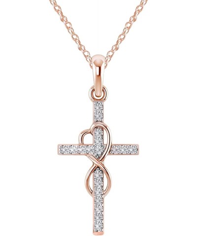 Cross Heart Necklace for Women Neutral Classic Cross Pendants for Men Women Birthday Valentine's Day Gifts $3.77 Necklaces