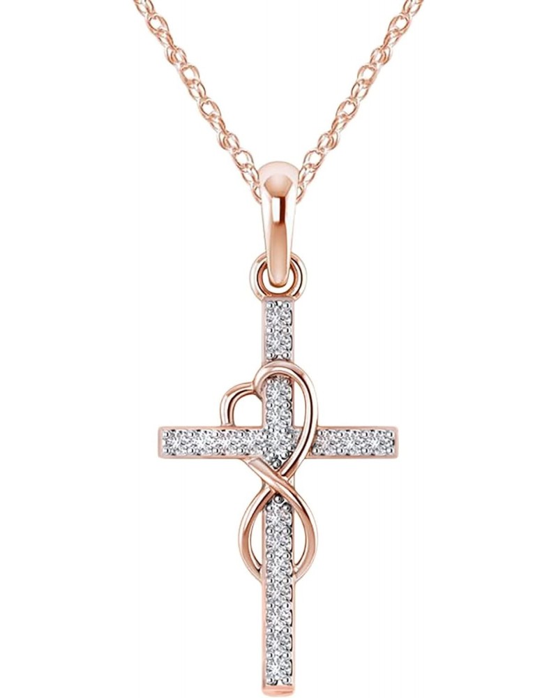 Cross Heart Necklace for Women Neutral Classic Cross Pendants for Men Women Birthday Valentine's Day Gifts $3.77 Necklaces