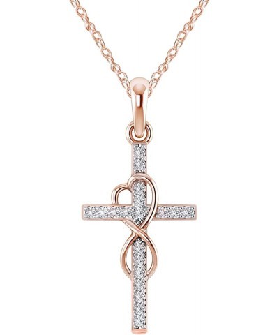 Cross Heart Necklace for Women Neutral Classic Cross Pendants for Men Women Birthday Valentine's Day Gifts $3.77 Necklaces