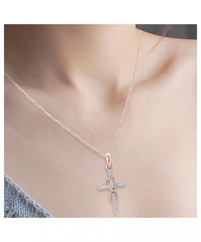 Cross Heart Necklace for Women Neutral Classic Cross Pendants for Men Women Birthday Valentine's Day Gifts $3.77 Necklaces