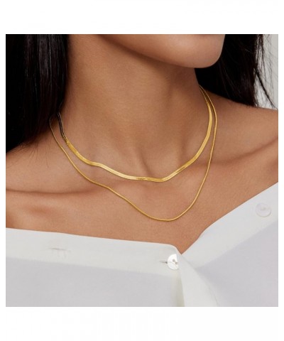 Gold Necklace Jewelry for Women 18K Gold/Silver Plated Snake Chain Necklace Choker Necklaces for Women Girl Gifts Layered Her...