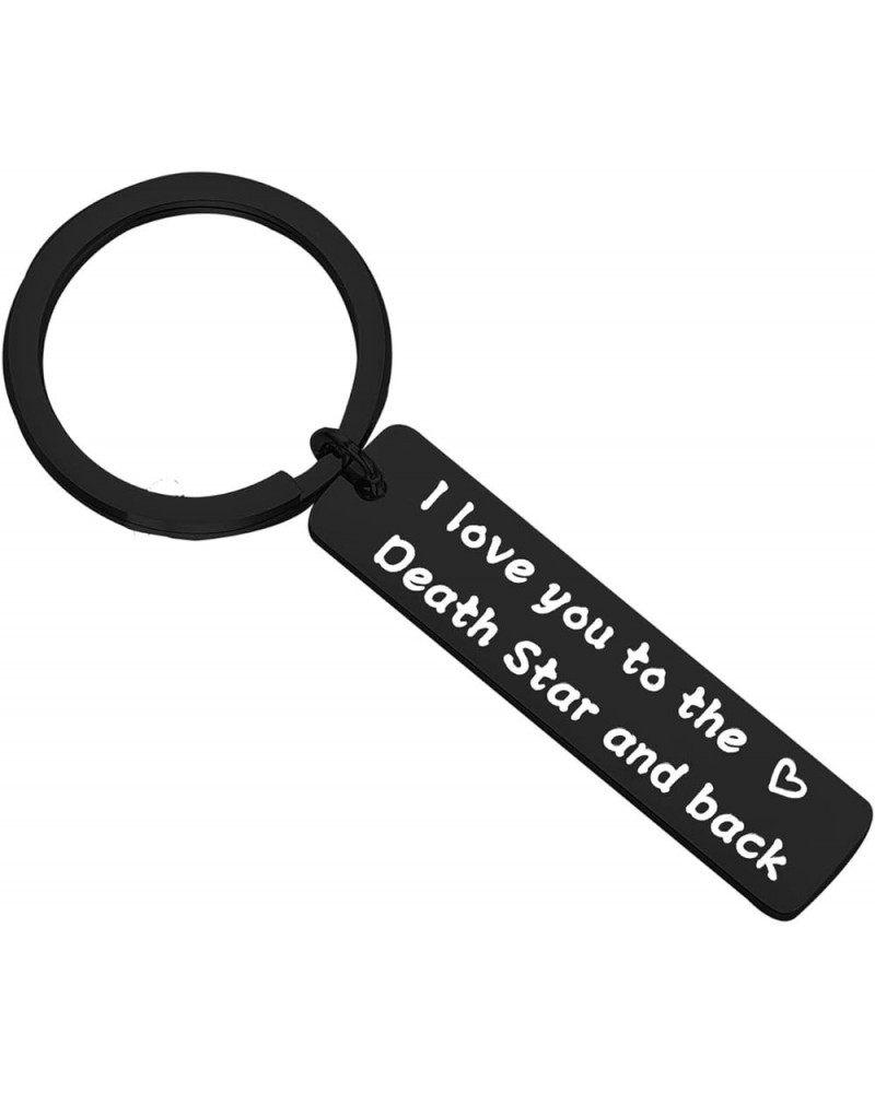 I Love You To The Death Star And Back Keychain Wedding Gift For Couple Boyfriend Girlfriend Death Back Keychain Black $7.50 O...