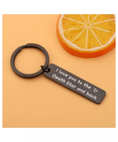 I Love You To The Death Star And Back Keychain Wedding Gift For Couple Boyfriend Girlfriend Death Back Keychain Black $7.50 O...