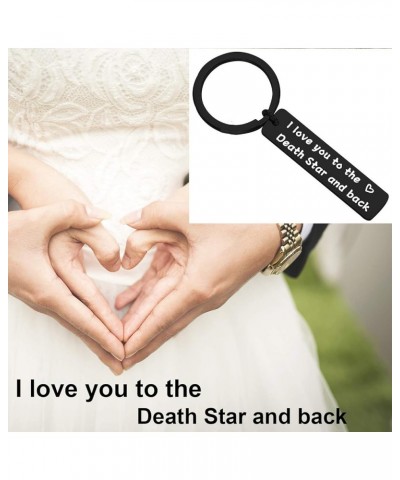 I Love You To The Death Star And Back Keychain Wedding Gift For Couple Boyfriend Girlfriend Death Back Keychain Black $7.50 O...