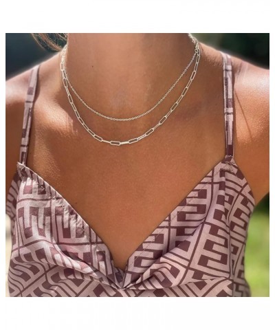 Layered Necklaces for Women Silver Plated Dainty Snake Twist Rope Delicate Layered Necklace Different Length Choker Necklaces...