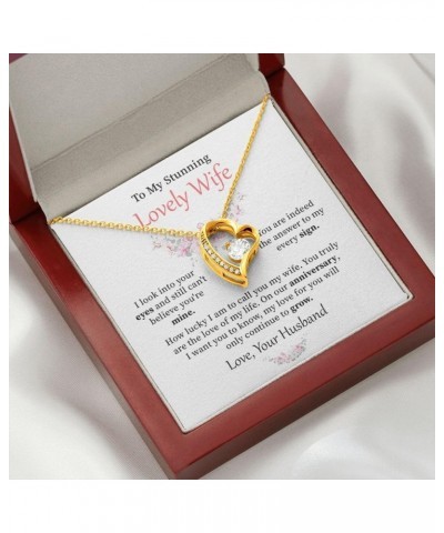 To My Stunning Lovely Wife Forever Love Necklace, How Lucky I Am To Call You My Wife, To My Soulmate Necklace for Women, To M...