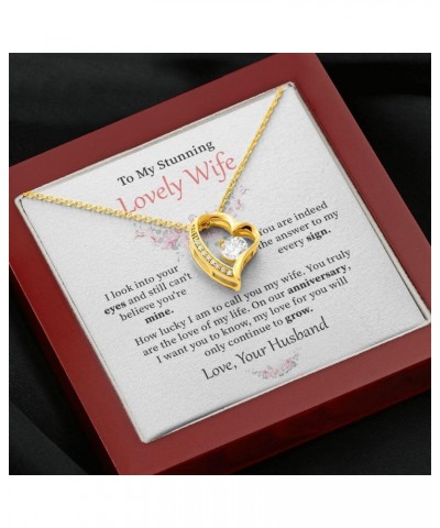 To My Stunning Lovely Wife Forever Love Necklace, How Lucky I Am To Call You My Wife, To My Soulmate Necklace for Women, To M...