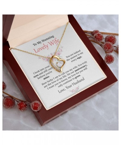 To My Stunning Lovely Wife Forever Love Necklace, How Lucky I Am To Call You My Wife, To My Soulmate Necklace for Women, To M...