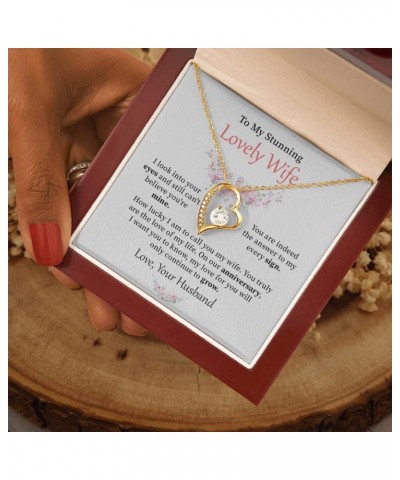 To My Stunning Lovely Wife Forever Love Necklace, How Lucky I Am To Call You My Wife, To My Soulmate Necklace for Women, To M...